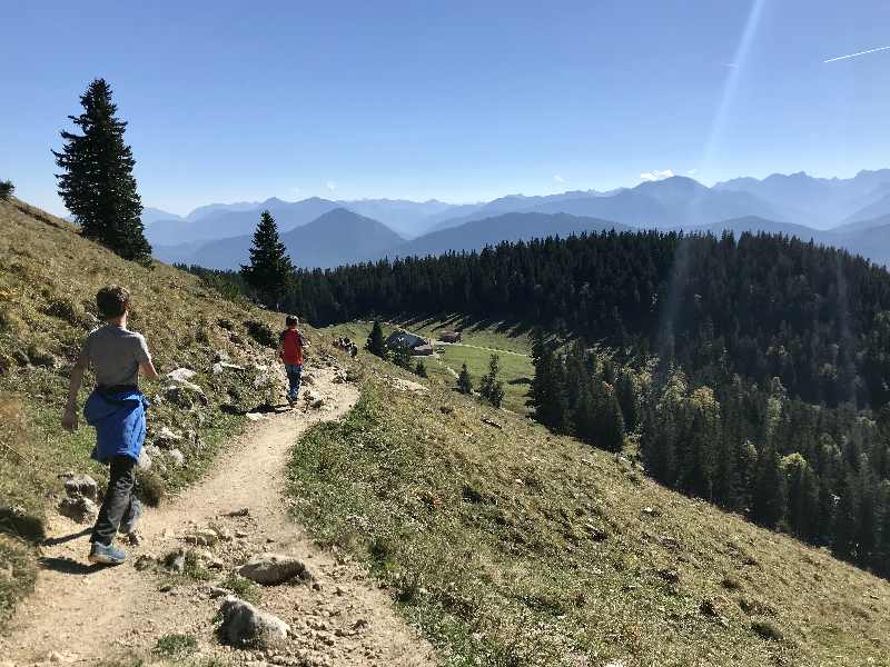 Jochberg Walchensee - die Jochberg Wanderung Richtung Jocher Alm