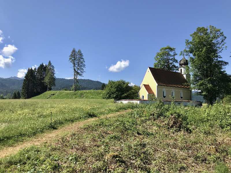 St. Margareth - die kleine Kapelle auf der Halbinsel Zwergern Walchensee