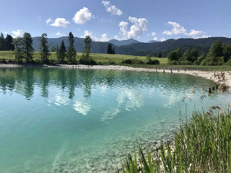 Die Bucht in Zwergern, schön zum Walchensee baden