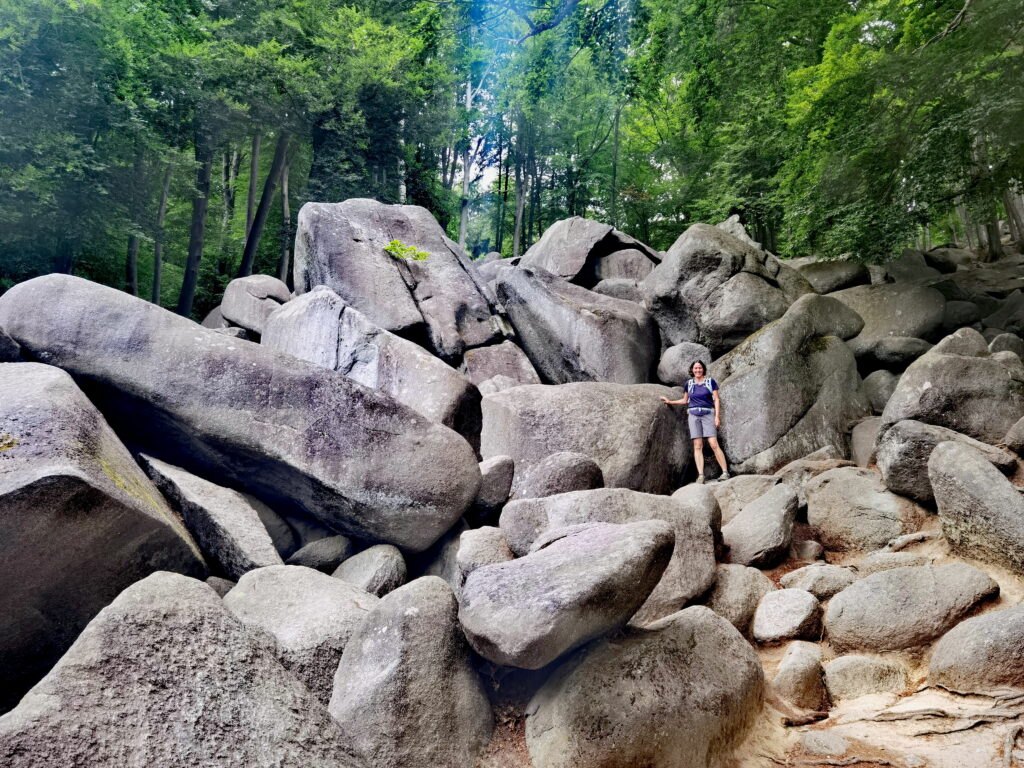 die schönsten Orte in Deutschland - vergleich mal die Dimensionen der Steine mit dem Menschen im Felsenmeer